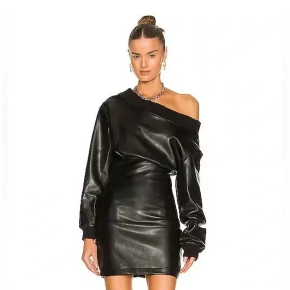 RtA Black Asymmetrical Ruched Sheath Dress XXS - Picture 1 of 9